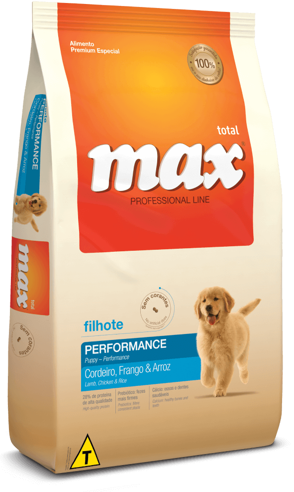 Max Professional Line Performance Filhotes Cordeiro, Frango e Arroz