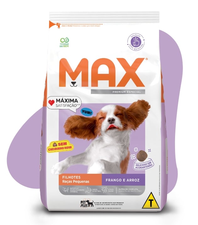 Max para Cães Filhotes de Porte Médio e Grande Sabor Carne e Arroz