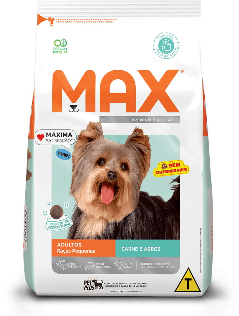 Max Cães Adulto Raças Pequenas Carne e Arroz