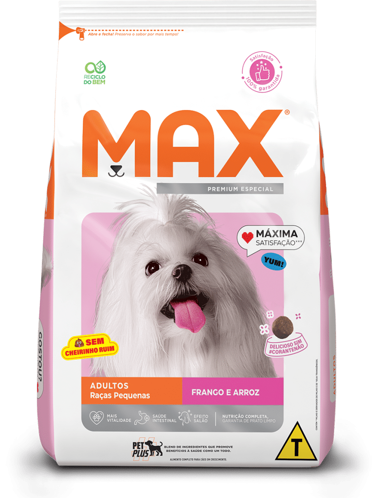Max Cães Adulto Raças Pequenas Frango e Arroz