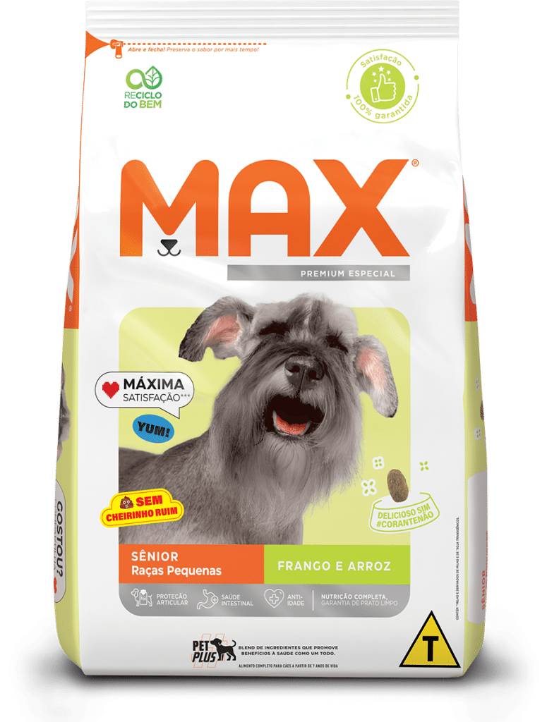 Max Cães Sênior Raças Pequenas Frango e Arroz